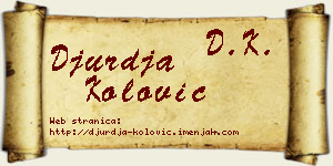 Đurđa Kolović vizit kartica
